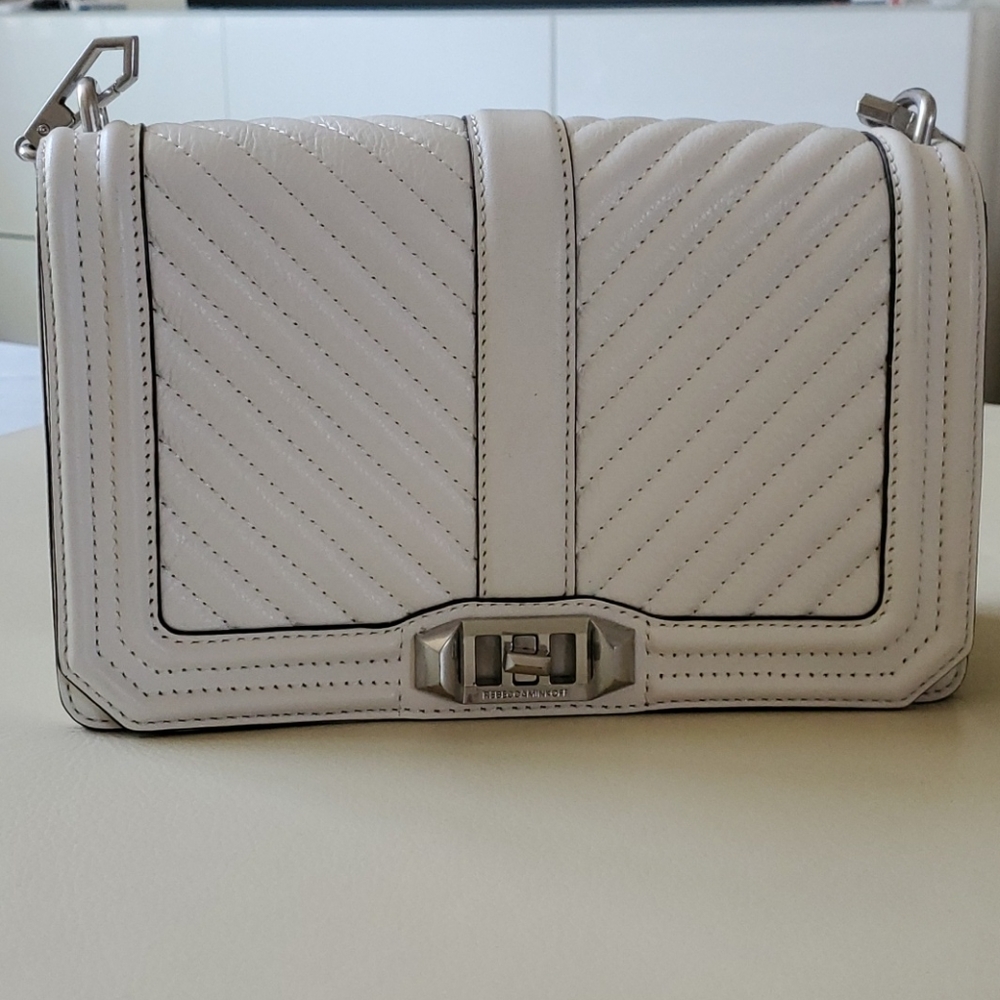 Chevron Quilted Small Love Crossbody